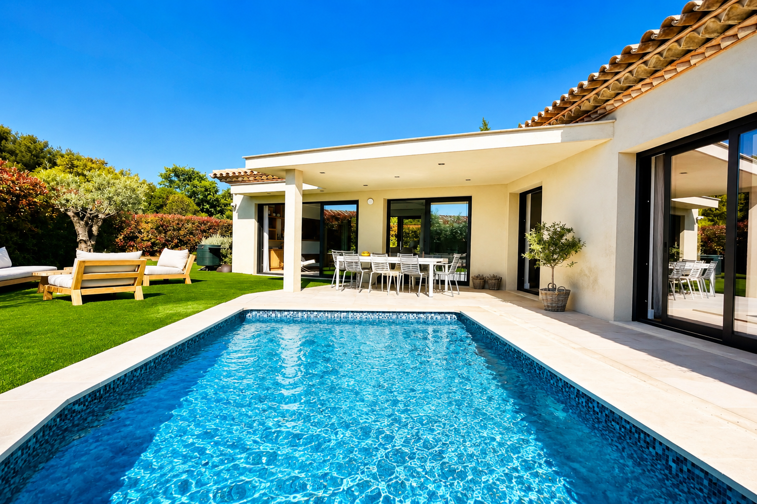 Magnifique villa moderne à la vente à deux pas du centre ville de Sainte Maxime, avec 3 chambres piscine et garage – Image 2